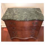 MARBLE TOP 4 DRAWER CHEST