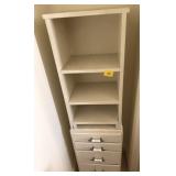 WHITE SHELF WITH DRAWERS
