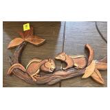 WOOD WALL ART SQUIRRELS