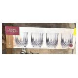8 CRYSTAL GLASSES (2 SETS OF 4)