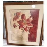 FLOWER PRINT UNDER GLASS