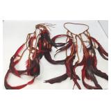 BOHEMIAN STYLE RED FEATHER HEADBAND / 2 PCS