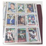 VINTAGE SPORTS TRADING CARDS BINDER W/ CONTENTS