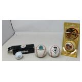 SPORTS MEMORABILIA LOT / BASEBALLS & GOLF BALLS