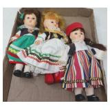 VINTAGE SOUVENIR OR FOLKLORIC DOLLS  / 3 PCS