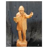 HAND-CARVED WOODEN FIGURATIVE SCULPTURE
