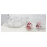 LEAD CRYSTAL  / CLEAR GLASS / BOWL , ETC