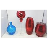 ASSORTED DECORATIVE VASES / 4 PCS
