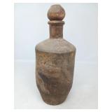 RUSTIC EARTHENWARE BOTTLE W/ STOPPER