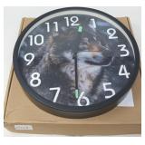 NEW 12' WOLF CLOCK