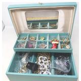 JEWELRY CASE FILLED W/ JEWELRY