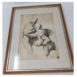 PRINT OF MICHELANGELO SKETCH