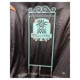 GARDEN WELCOME SIGN 39 X 14 METAL