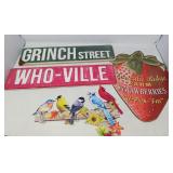 4 METAL SIGNS