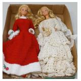 VINTAGE / BARBIES IN CROCHET DRESSES - 2