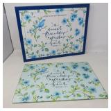 DECORATIVE GLASS CUTTING BOARD / NEW