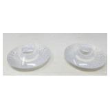 VINTAGE / ORREFORS DISC CANDLE HOLDERS / 2