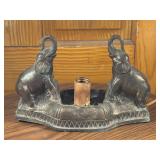 Antique Bronze Elephant Lamp