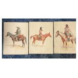 Three Frederick Remington Art Prints