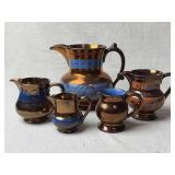 Copper Glazed Ceramic Creamer Pitchers