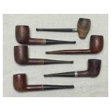 Six Wooden Tobacco Pipes