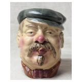 Belgian Ceramic Man Jar with Lid