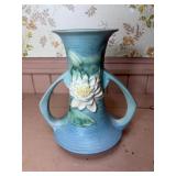 Roseville Water Lily Double Handled Vase