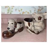 Dog and Koala Planters