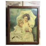 Framed Seasons Greetings 1904 Art Print