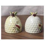 Beehive Salt and Pepper Shakers