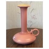 7in Pink Red Wing Candlestick Vase