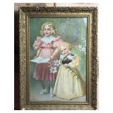 Framed Two Young Girls Art Print