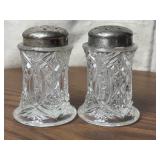 Pressed Glass Salt and Pepper Shakers