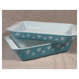 Pyrex Snowflake 1.25, 2 qt Space Saver Casseroles
