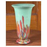 8in Art Deco Bohemian Art Glass Vase