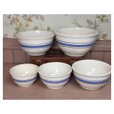 Set of 5 R.R.P. Co. Baking Mixing Bowla