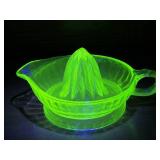 Uranium Glass Lemon Juicer