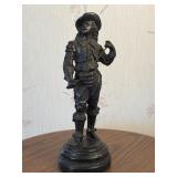 13 Inch Bronze Musketeer Statue
