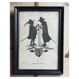 Antique Framed Silhouette Art Print