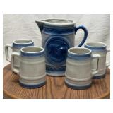 Clay City Pottery Pitcher, Mugs