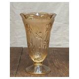 Depression Carnival Glass Herringbone Vase
