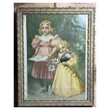 Framed Two Young Girls Art Print