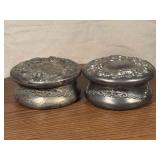 Pair of Silver Plated Vanity Boxes