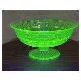 Uranium Glass Punch Bowl