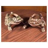 Two (2) Brush McCoy Frog Planters