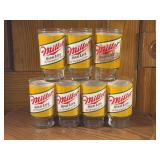 Seven Miller High Life Beer Glasses
