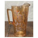 Iridescent Carnival Glass Pitcher