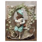 German 8 Inch Accordion Player Porcelain Vase