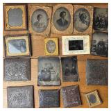 Lot of Tin Type Images, Cases
