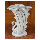 9.5in McCoy Pottery Swan Vase